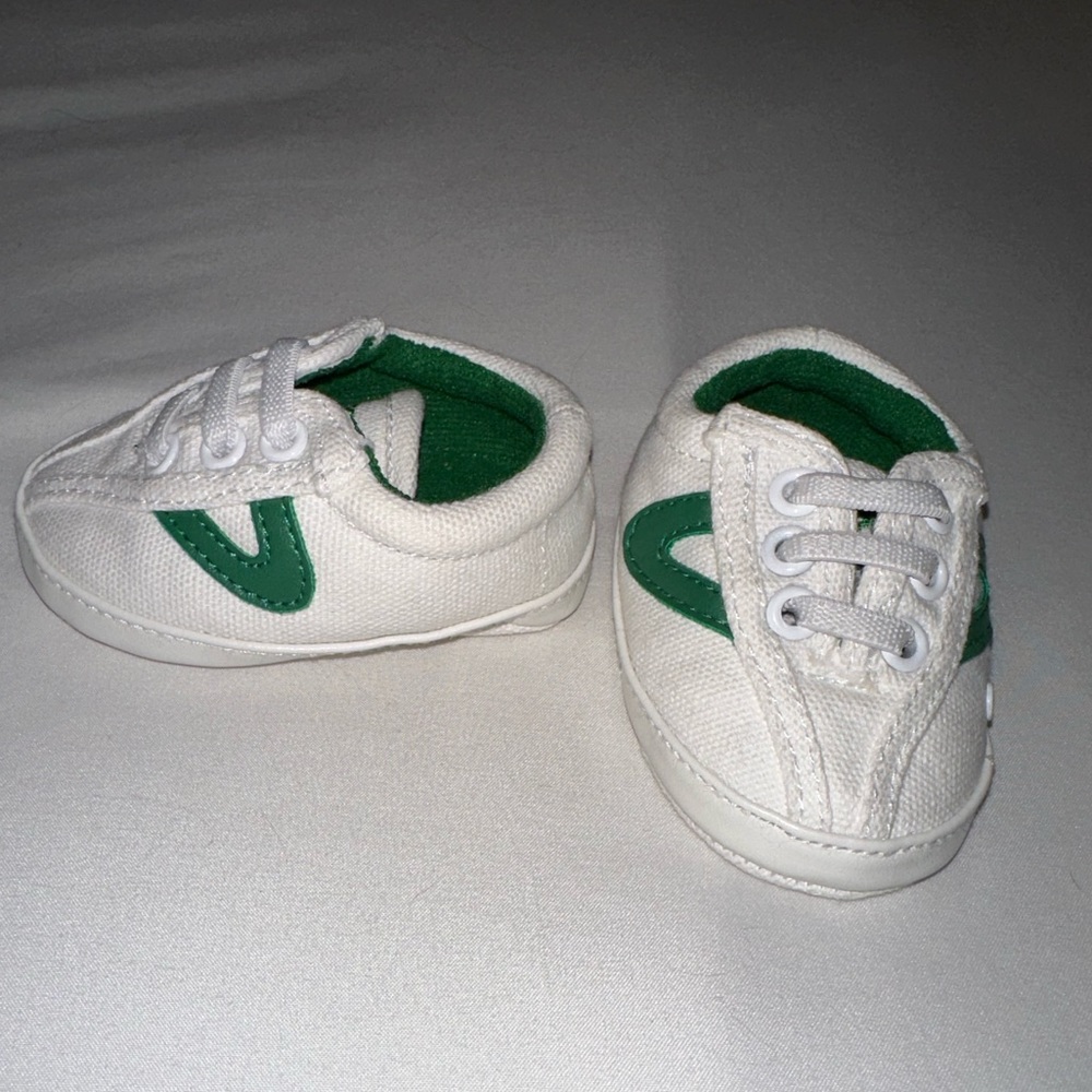 Green/White Tretorn Baby Shoes Size 1